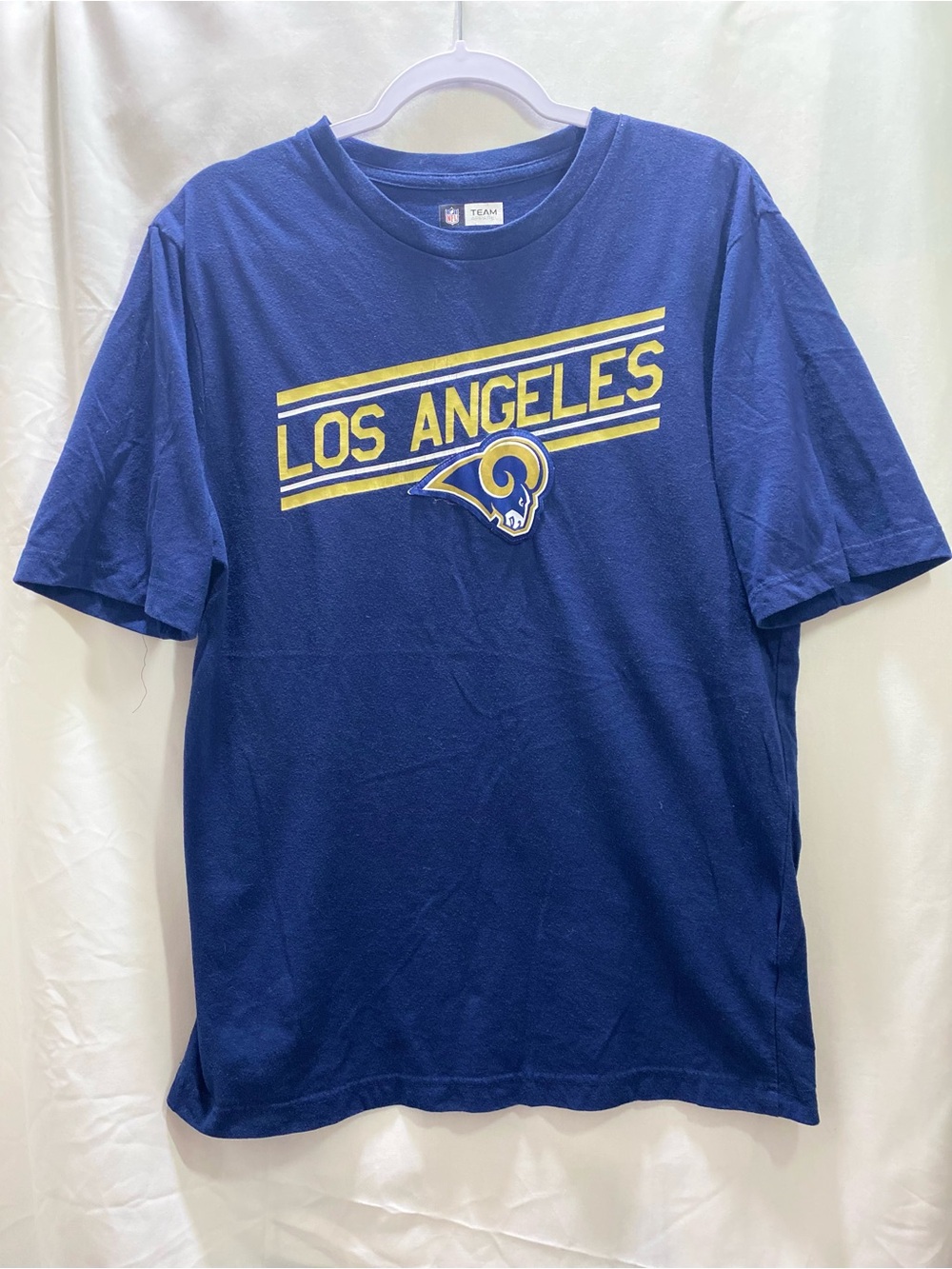 NFL Team Apparel Los Angeles Rams Blue/Yellow Shirt Large NFL Football